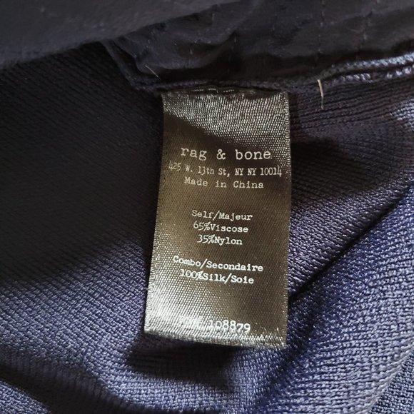 Rag & Bone Blue Layered Silk Color Block Dress Size Large - Picture 11 of 15